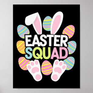 Easter Squad Family Matching Easter Day Bunny Egg Poster