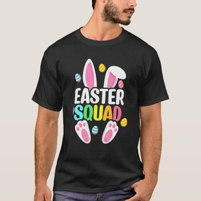 Easter Squad Family Matching Easter Day Bunny Egg  T-Shirt (Front)