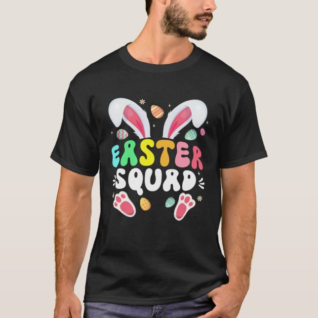 Easter Squad Family Matching Easter Day Bunny Egg  T-Shirt (Front)