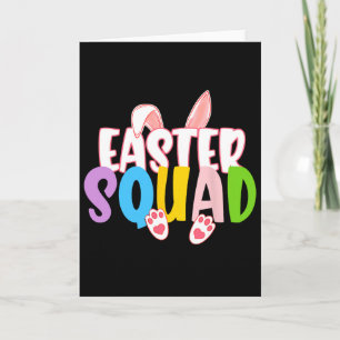 Easter Squad Family Matching Group Easter Egg Hunt Card