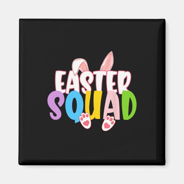 Easter Squad Family Matching Group Easter Egg Hunt Magnet (Front)