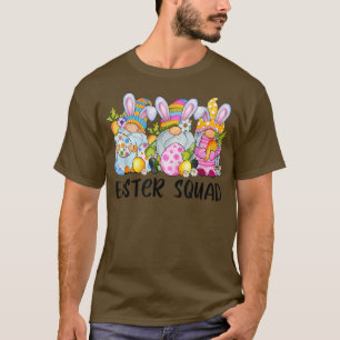 Easter Squad Gnomes With Bunny Ears Colourful Eggs T-Shirt
