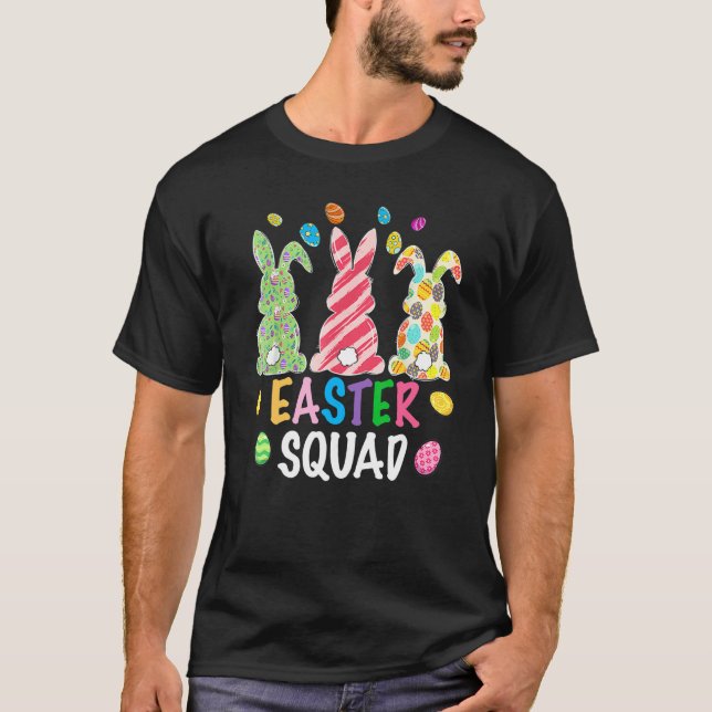 Easter Squad Leopard Easter Bunny Rabbit Egg Hunt  T-Shirt (Front)