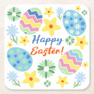 Easter  square paper coaster