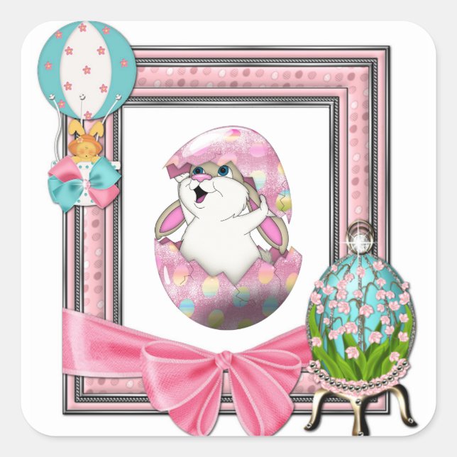 Easter Square Sticker (Front)