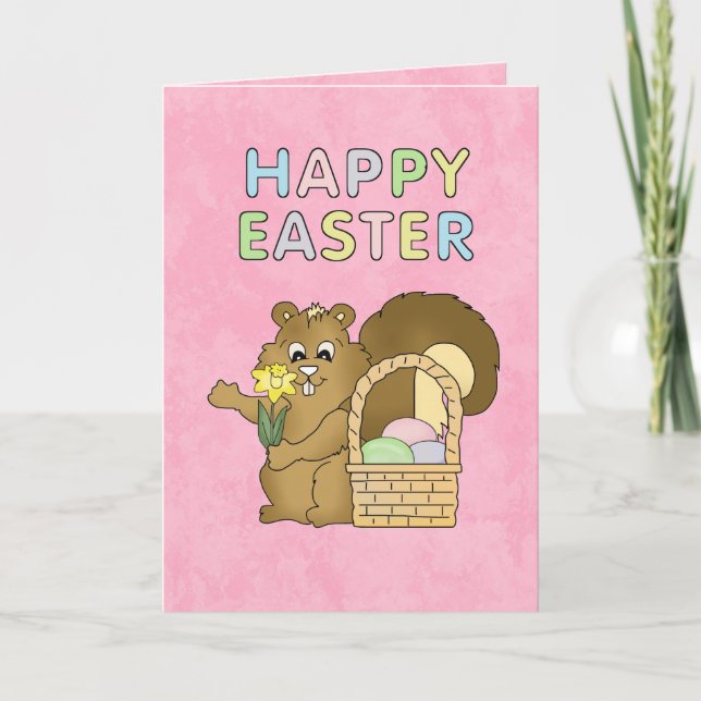 Easter Squirrel card (Front)
