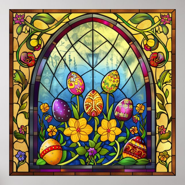 Easter Stained Glass Poster (Front)