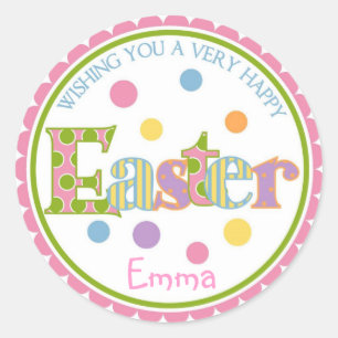 EASTER Stickers With PolksDots