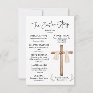 Easter Story Snack Mix Gift Religious Easter Tag