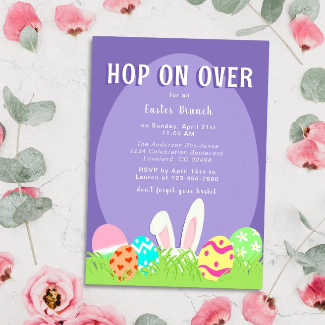 Easter Sunday Brunch Bunny Rabbit Invitation (Creator Uploaded)