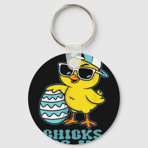 Easter Sunday Chicks Dig Me Funny Chicken Lover Bo Keychain