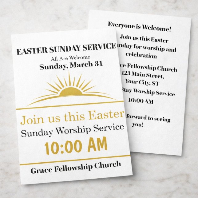 Easter Sunday Church Flyer Invitation (Creator Uploaded)