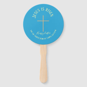 Easter Sunday Spring Blue Colour Church Service Hand Fan