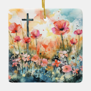 Easter Sunrise Ceramic Ornament