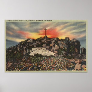 Easter Sunrise Service on Mt. Rubidoux Poster