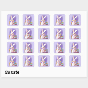 Easter Surprise Square Stickers