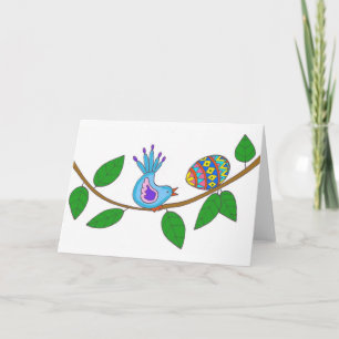 Easter Surprise Ukrainian Folk Art Holiday Card