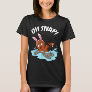 Easter Swimming Gingerbread Man Oh Snap Broken Arm T-Shirt