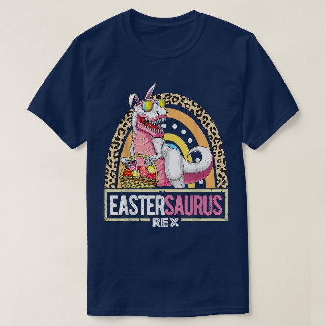 Easter T re  for Kids Dinosaur Bunny Easter Saurus T-Shirt (Design Front)