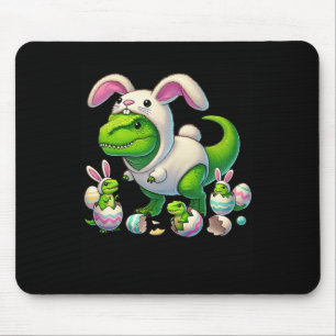 Easter T-rex Bunny Ears Funny Dinosaur Costume Kid Mouse Pad