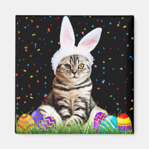 Easter Tabby Cat Magnet