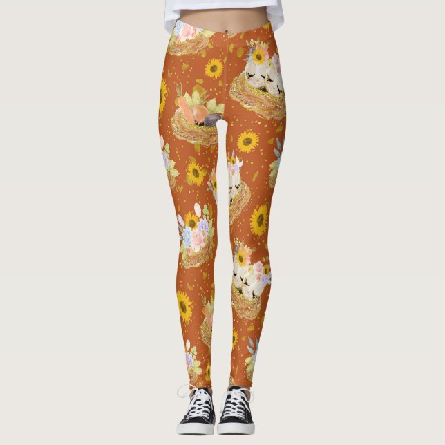 Easter Table Runner Leggings (Front)