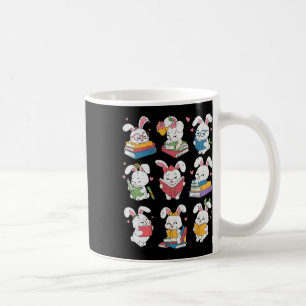 Easter Teacher Cute Bunny Reding Books Librarian B Coffee Mug