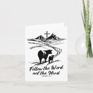 Easter Tee Follow The Word Not The Herd Romans 122 Card