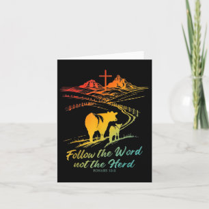 Easter Tee Follow The Word Not The Herd Romans 122 Card