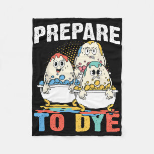 Easter Teeshirt Men Prepare To Dye Easter Day Fleece Blanket