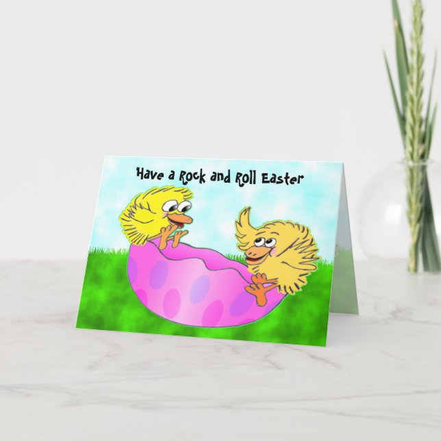 Easter teeter totter holiday card (Front)