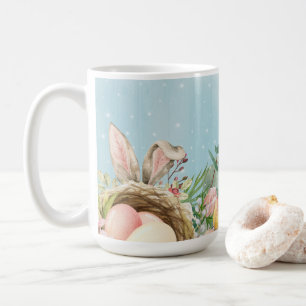 Easter Themed With Bunny Ears And Pastel Colours Coffee Mug