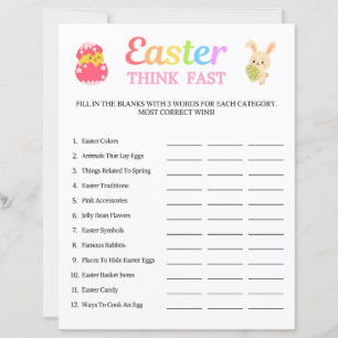 Easter Think Fast Game