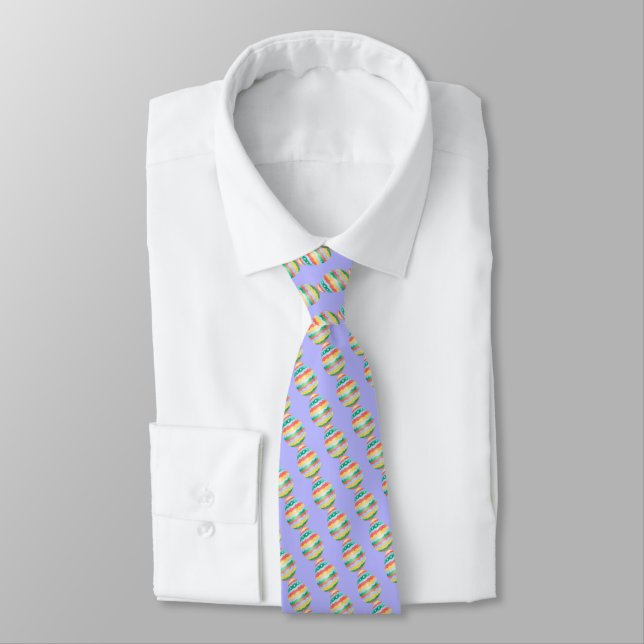 Easter Tie Easter Egg Art Necktie Easter Gifts (Tied)