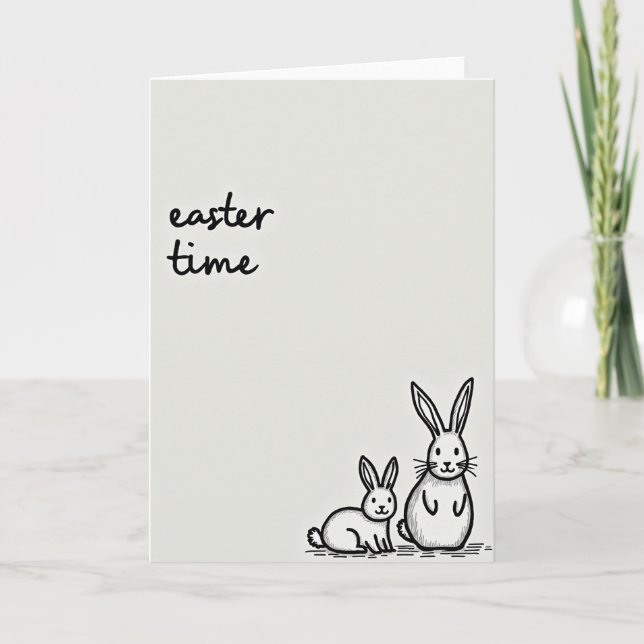 Easter Time Animal Friend Card (Front)