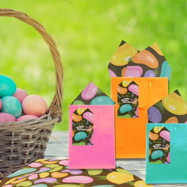 Easter tissue paper Jelly Bean Garden (listing is for tissue paper only gift tags are sold separately in the Jelly Bean Garden collection)