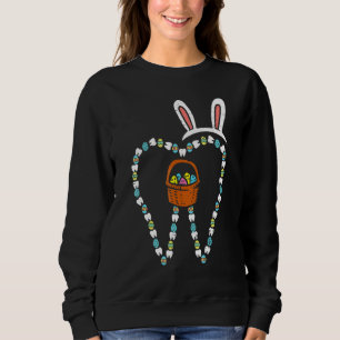 Easter Tooth Bunny Ears Cute Teeth Dentist Dental Sweatshirt