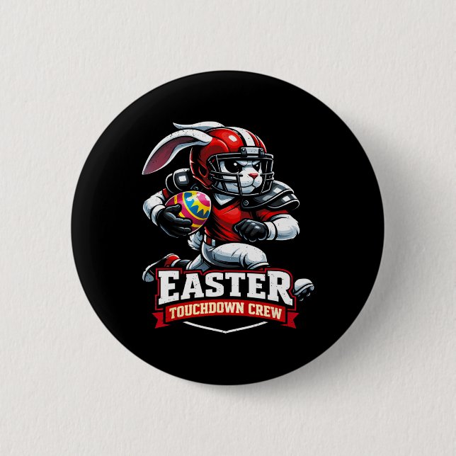 Easter Touchdown Crew Footll Lover  2 Inch Round Button (Front)