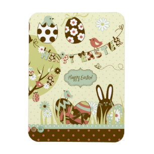 Easter tree and a Clothesline with Letters Magnet