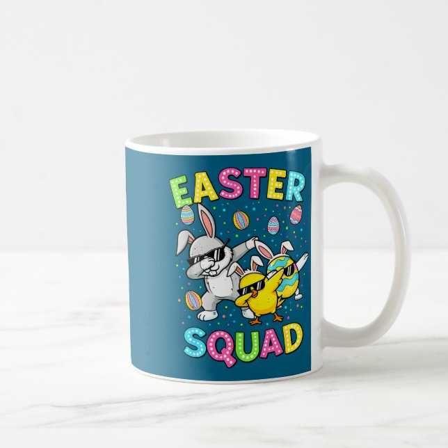 Easter trouble squad funny animal easter egg hunt coffee mug (Right)