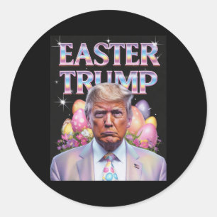 Easter Trump Funny Easter Celebration Rabbit Hunt Classic Round Sticker