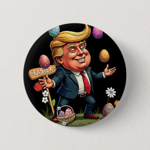 Easter Trump Joggling Easter Eggs Egg Sket 2 Inch Round Button
