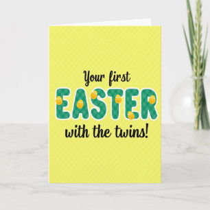 Easter Twins First Celebration Card