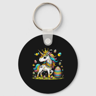 Easter Unicorn Crown Cute Eggs Gift Girls Kids Tod Keychain