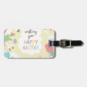 easter unicorn luggage tag