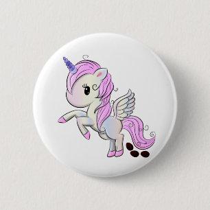 Easter Unicorn Pegasus Chocolate Egg Poop 2 Inch Round Button