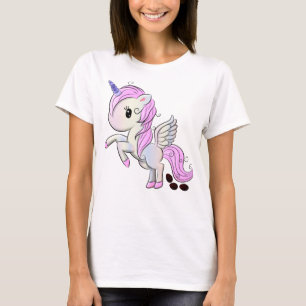 Easter Unicorn Pegasus Chocolate Egg Poop T-Shirt