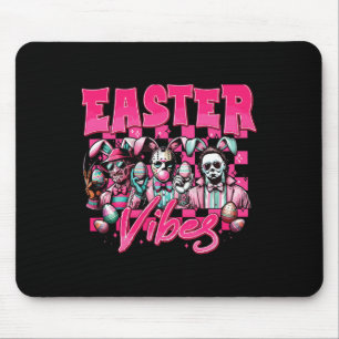Easter Vibes Funny Easter Horror Characters Family Mouse Pad