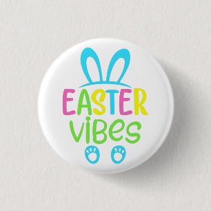 Easter Vibes Pastel 1 Inch Round Button