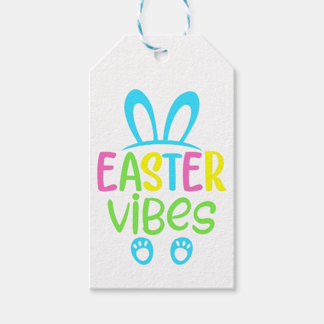 Easter Vibes Pastel Gift Tags (Front)